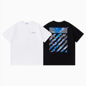 [S~XL]오프화이트 다이애그 스노우 프린팅 반팔 티셔츠 2color