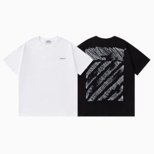 [S~XL]오프화이트 스크리블 다이애그 반팔 티셔츠 2color