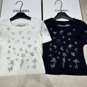 [FREE]디올 Butterflies & Iris 모티브 티셔츠 2color