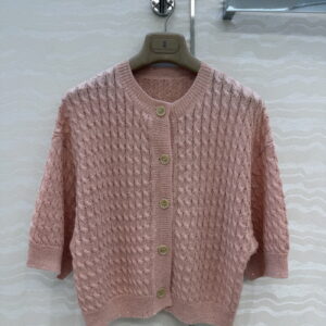 [S~L]브루넬로쿠치넬리 케이블 니트 오픈워크 가디건 핑크 MCO559706C8585 C8585BROWN