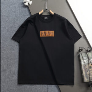[S~XL]펜디 FF 로고 패치 블랙 티셔츠 블랙