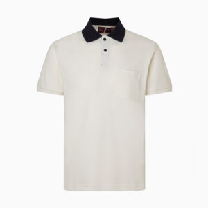 [S~XL]구찌 심플 포켓 웹라인 폴로 반팔티셔츠 화이트