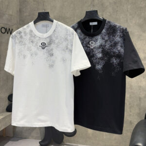 [S~XXL]디올 파우더 텍스처 그래픽 티셔츠 2color