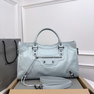 BALENCIAGA 발렌시아가 르 시티 백 미디엄 클라우디 블루 8230582ABEK4921