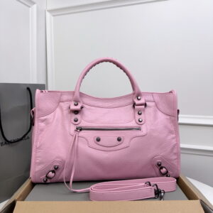 BALENCIAGA 발렌시아가 르 시티 백 미디엄 버블리 핑크 814115015