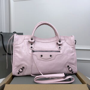 BALENCIAGA 발렌시아가 르 시티 백 미디엄 라이트 핑크 7977862ABEK5723
