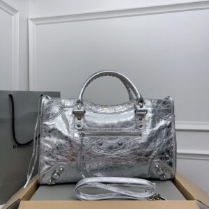 BALENCIAGA 발렌시아가 르 시티 백 미디엄 라이트 실버 7977862AA9R8122