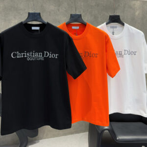 [S~XXL]디올 꾸뛰르 자수로고 티셔츠 3color