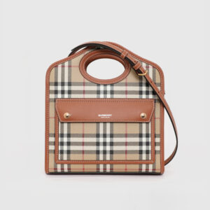 BURBERRY 버버리 빈티지체크 포켓 미니 토트백 8066166 1