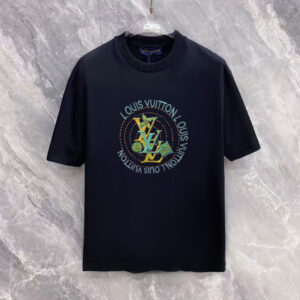 [S~2XL]루이비통 워시드 엠벨리시드 코튼 티셔츠 블랙