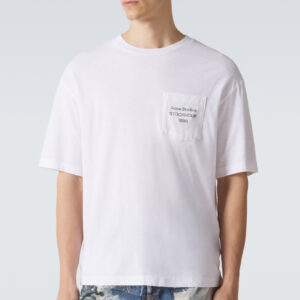 [S~XL]아크네스튜디오 로고 코튼 헴프 저지 티셔츠 화이트 CL0448 AEG 1