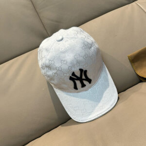 구찌 x NY 자카드 볼캡 화이트