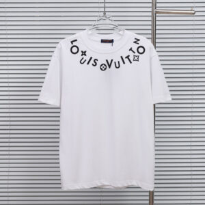 [S~2XL]루이비통 라운드넥 로고 프린트 티셔츠 화이트