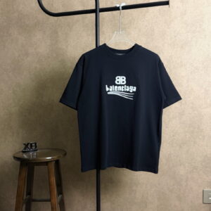 [S~XL]발렌시아가 BB 멀티 로고 티셔츠 블랙
