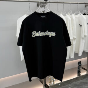 [S~2XL]발렌시아가 빈티지 BB 로고 프린트 티셔츠 블랙