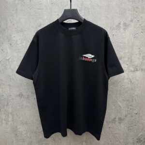 [S~XL]발렌시아가 엠브로이더드 3B 로고 티셔츠 블랙