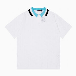 [M~2XL]루이비통 24SS 모노그램 메쉬 폴로 티셔츠 블루카라