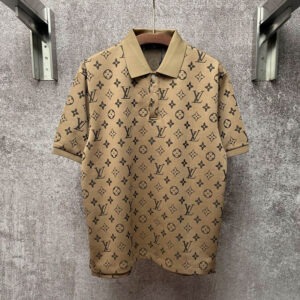 [S~2XL]루이비통 모노그램 패턴 폴로 셔츠 브라운
