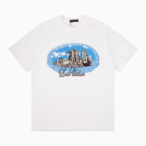 [M~2XL]루이비통 그래픽 쇼트 슬리브드 코튼 크루넥