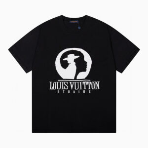 [M~2XL]루이비통 스튜디오 반팔 크루넥 티셔츠 블랙