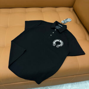 [M~2XL]크롬하츠 홀스슈 로고 폴로 셔츠 블랙