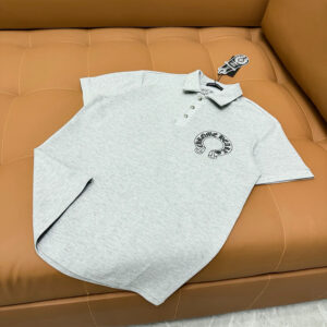 [M~2XL]크롬하츠 홀스슈 로고 폴로 셔츠 그레이