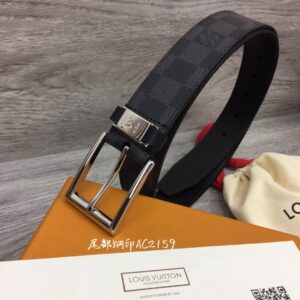 루이비통 퐁뇌프 3.5cm 다미에 벨트 블랙 LOUIS VUITTON