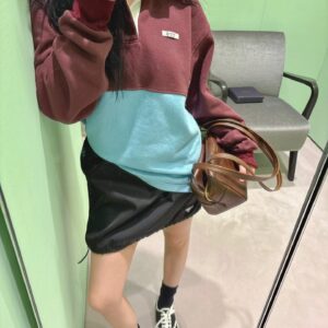 프라다 롱 슬리브 코튼 플리스 폴로 셔츠