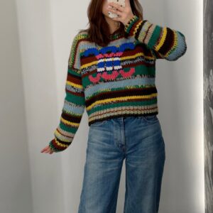 셀린느 크루넥 스웨터 - 물리네 알파카 & 울