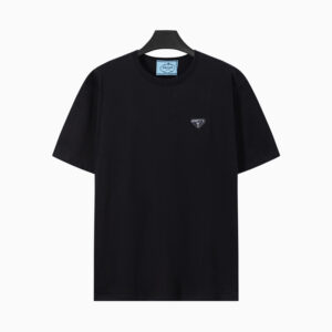 [S~XL]프라다 스몰 삼각로고 코튼 티셔츠 블랙