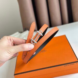 에르메스 실버 GAMMA 버클 리버시블 벨트 2컬러 Hermes