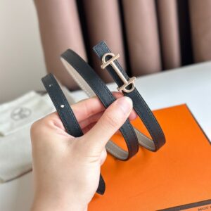 에르메스 레더 골드 GAMMA 버클 리버시블 벨트 4컬러 Hermes