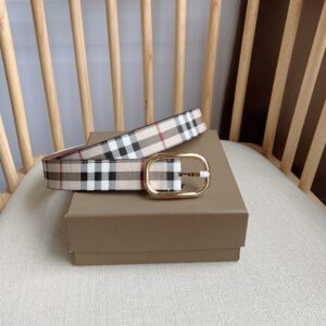 버버리 빈티지 체크 금장 벨트 3.0cm burberry