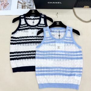 샤넬 나시 Chanel 스트라이프 니트 슬리브리스