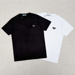 [M~3XL]프라다 삼각로고 심플 반팔 티셔츠 2color