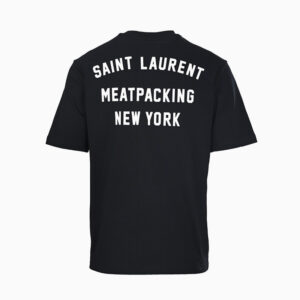 [S~XL]입생로랑 미트패킹 뉴욕 레터링 티셔츠 블랙