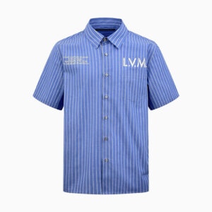[S~XL]루이비통 레터링 프린트 스트라이프 쇼트 슬리브드 셔츠