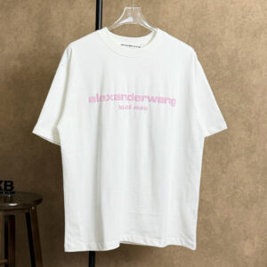 [S~XL]알렉산더왕 베이직 레터링 로고 크루넥 반팔 티셔츠 화이트