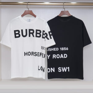 [S~2XL]버버리 빅 로고 레터링 프린트 반팔 티셔츠 2color