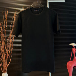 [M~XL]루이비통 모노그램 자카드 패턴 티셔츠 블랙