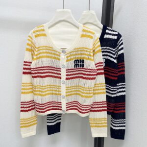 미우미우 26ss 투톤 가디건