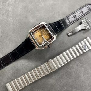 BV공장 까르띠에 산토스 브라운 다이얼 40mm WSSA0064