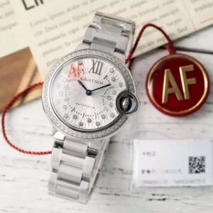 AF공장 까르띠에 발롱 브루 드 스틸 다이아 베젤 33mm
