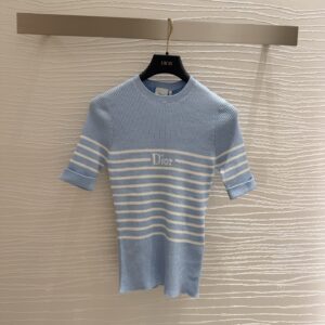 디올 리비에라 반소매 스웨터 니트 Dioriviera Short-Sleeved Fitted Sweater