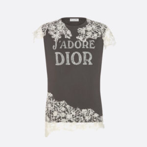 [S~L]디올 J'Adore Dior 탱크 탑 저지 화이트 레이스 553T12B4250_X8335 1-1
