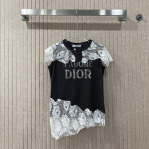 [S~L]디올 J'Adore Dior 탱크 탑 저지 화이트 레이스 553T12B4250_X8335