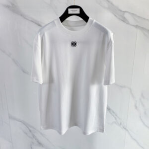 [M~3XL]로에베 스몰 아나그램 자수 반팔 티셔츠 화이트