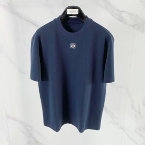 [M~3XL]로에베 스몰 아나그램 자수 반팔 티셔츠 네이비