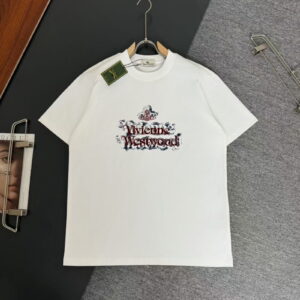 [S~2XL]비비안웨스트우드 듀얼 로고 그래픽 반팔 티셔츠 화이트