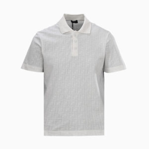 [S~XL]펜디 FF 자카드 반팔 폴로 셔츠 그레이